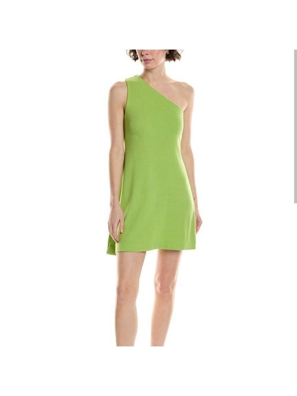 Michael Stars Lucy One-Shoulder Mini Dress In Lettuce